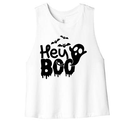 Hey Boo Meaningful Gift Women's Racerback Cropped Tank