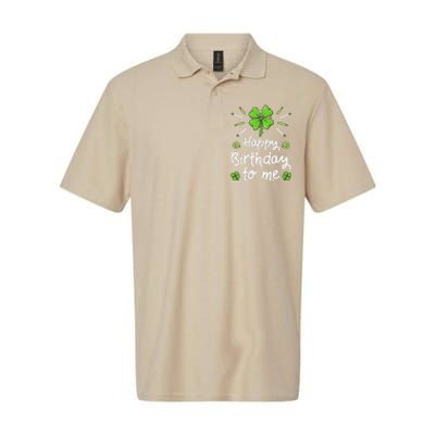 Happy Birthdayo Me St Patricks Day Lucky Birthday Shamrock Softstyle Adult Sport Polo