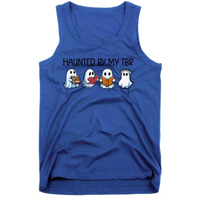 Haunted By My Tbr Funny Ghosts Reading Halloween Books Gift Tank Top