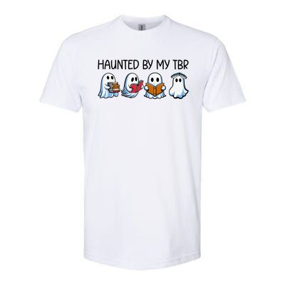 Haunted By My Tbr Funny Ghosts Reading Halloween Books Gift Softstyle CVC T-Shirt