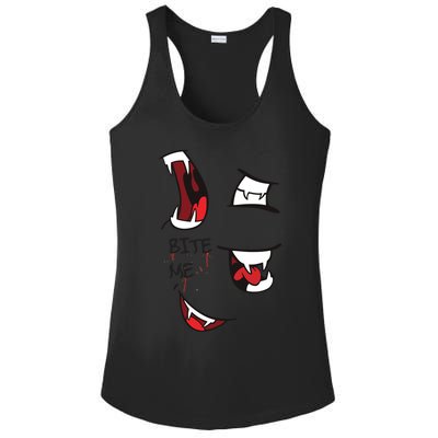 Halloween Bite Me Cute Gift Ladies PosiCharge Competitor Racerback Tank