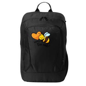 Honey Bee Mine! Couples Valentine's Day Bumble Bee Graphic Cool Gift City Backpack