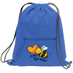 Honey Bee Mine! Couples Valentine's Day Bumble Bee Graphic Cool Gift Sweatshirt Cinch Pack Bag