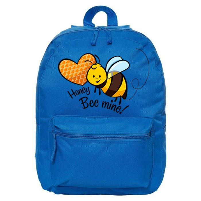 Honey Bee Mine! Couples Valentine's Day Bumble Bee Graphic Cool Gift 16 in Basic Backpack