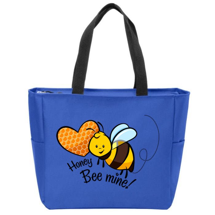 Honey Bee Mine! Couples Valentine's Day Bumble Bee Graphic Cool Gift Zip Tote Bag