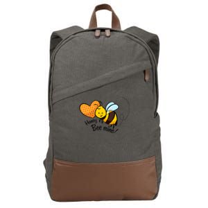 Honey Bee Mine! Couples Valentine's Day Bumble Bee Graphic Cool Gift Cotton Canvas Backpack