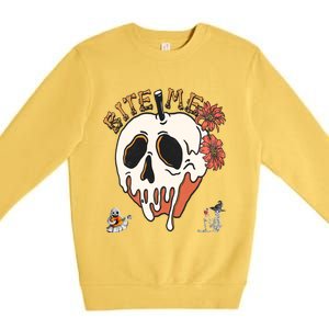 Halloween Bite Me Funny Design Meaningful Gift Premium Crewneck Sweatshirt