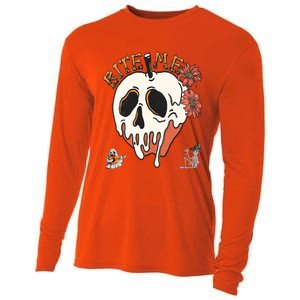 Halloween Bite Me Funny Design Meaningful Gift Cooling Performance Long Sleeve Crew