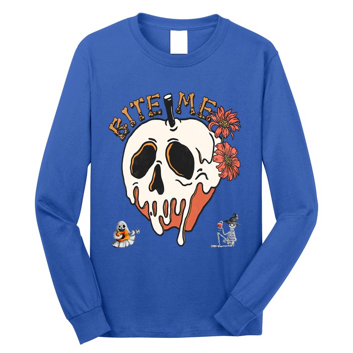 Halloween Bite Me Funny Design Meaningful Gift Long Sleeve Shirt