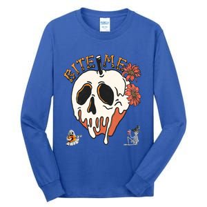 Halloween Bite Me Funny Design Meaningful Gift Tall Long Sleeve T-Shirt