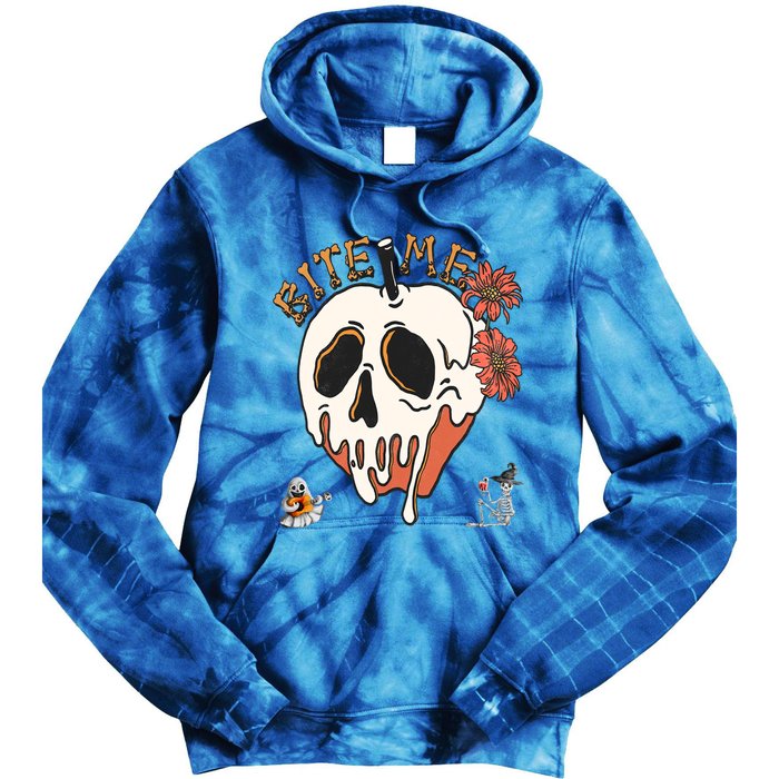 Halloween Bite Me Funny Design Meaningful Gift Tie Dye Hoodie