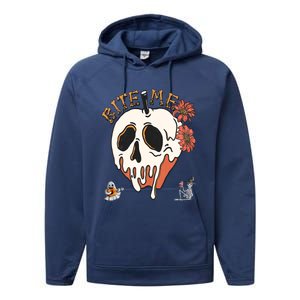 Halloween Bite Me Funny Design Meaningful Gift Performance Fleece Hoodie