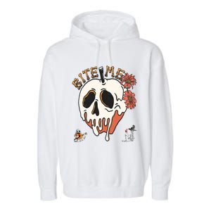 Halloween Bite Me Funny Design Meaningful Gift Garment-Dyed Fleece Hoodie