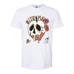 Halloween Bite Me Funny Design Meaningful Gift Softstyle CVC T-Shirt