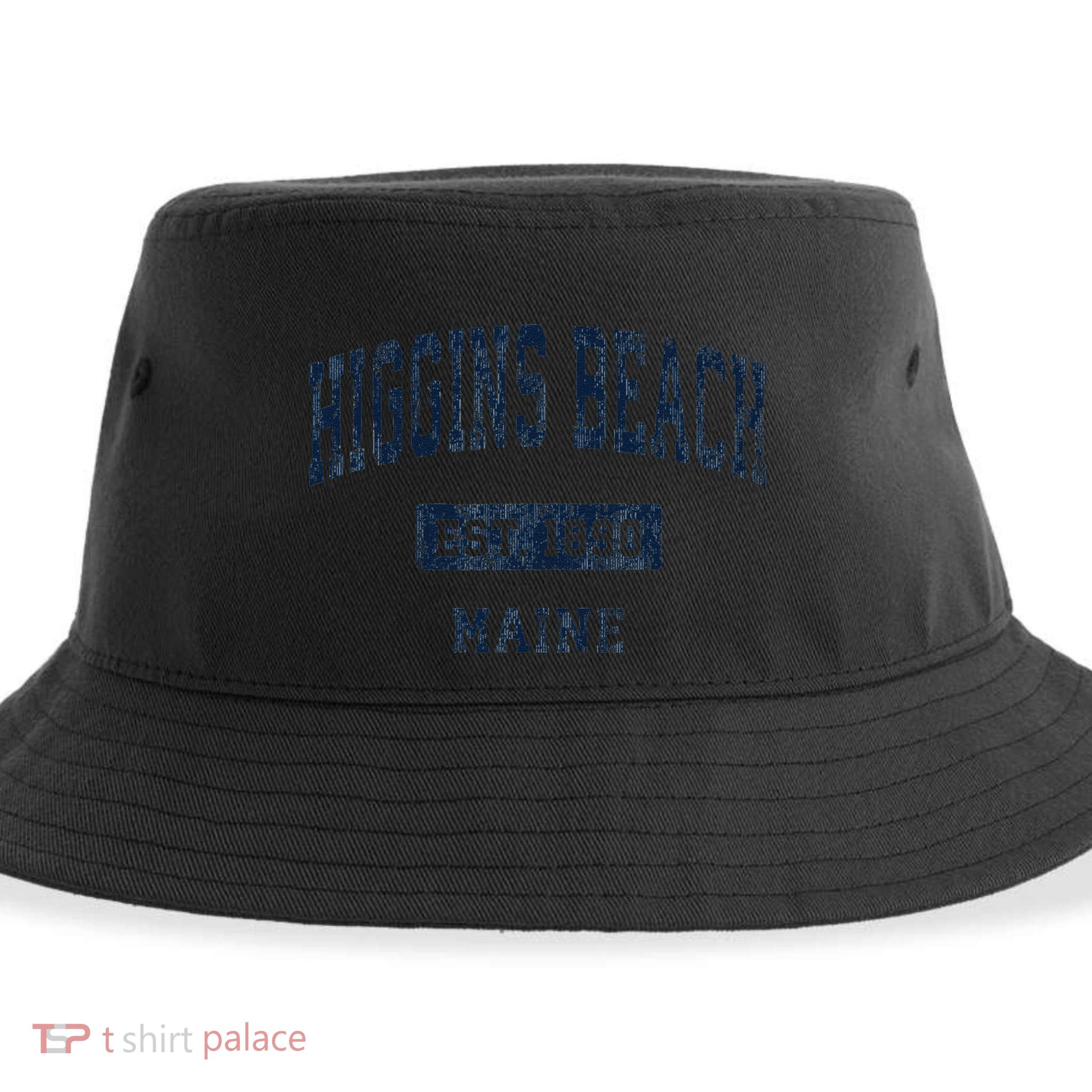 Higgins Beach Maine Me Vintage Established Sustainable Bucket Hat