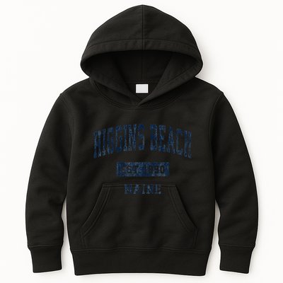 Higgins Beach Maine Me Vintage Established Kids Hoodie