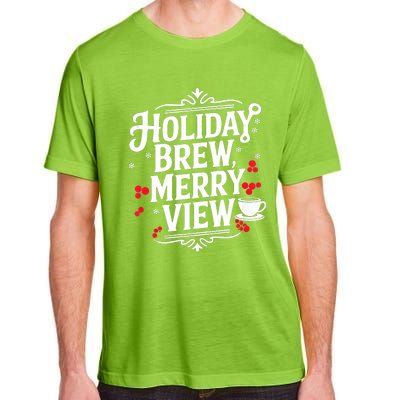 Holiday Brew Merry View Christmas Coffee Tank Top Adult ChromaSoft Performance T-Shirt