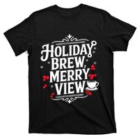 Holiday Brew Merry View Christmas Coffee Tank Top T-Shirt