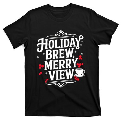 Holiday Brew Merry View Christmas Coffee Tank Top T-Shirt