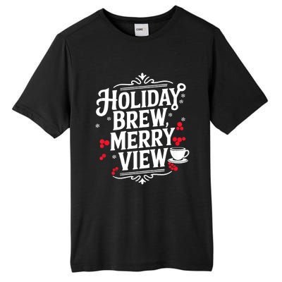 Holiday Brew Merry View Christmas Coffee Tank Top Tall Fusion ChromaSoft Performance T-Shirt