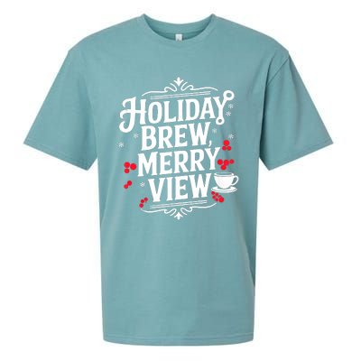 Holiday Brew Merry View Christmas Coffee Tank Top Sueded Cloud Jersey T-Shirt