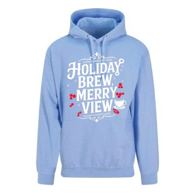 Holiday Brew Merry View Christmas Coffee Tank Top Unisex Surf Hoodie