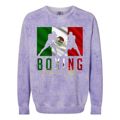 Humorous Boxing Mexican Sparring Kickboxing Kickboxer Fan Colorblast Crewneck Sweatshirt