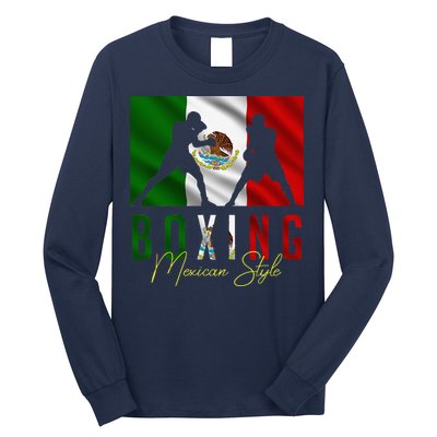 Humorous Boxing Mexican Sparring Kickboxing Kickboxer Fan Long Sleeve Shirt