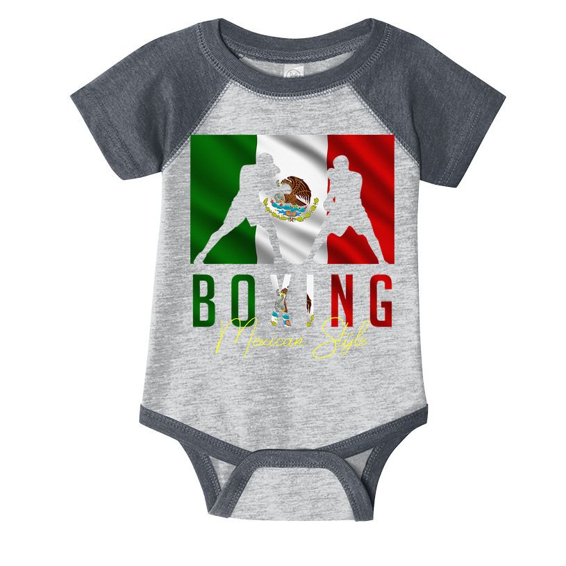 Humorous Boxing Mexican Sparring Kickboxing Kickboxer Fan Infant Baby Jersey Bodysuit