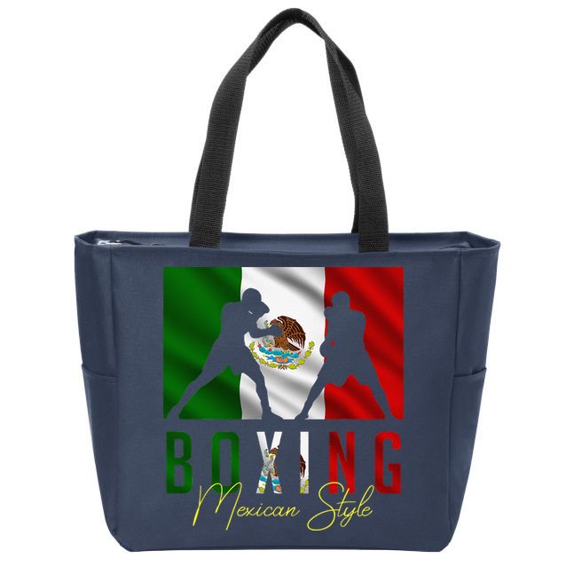 Humorous Boxing Mexican Sparring Kickboxing Kickboxer Fan Zip Tote Bag