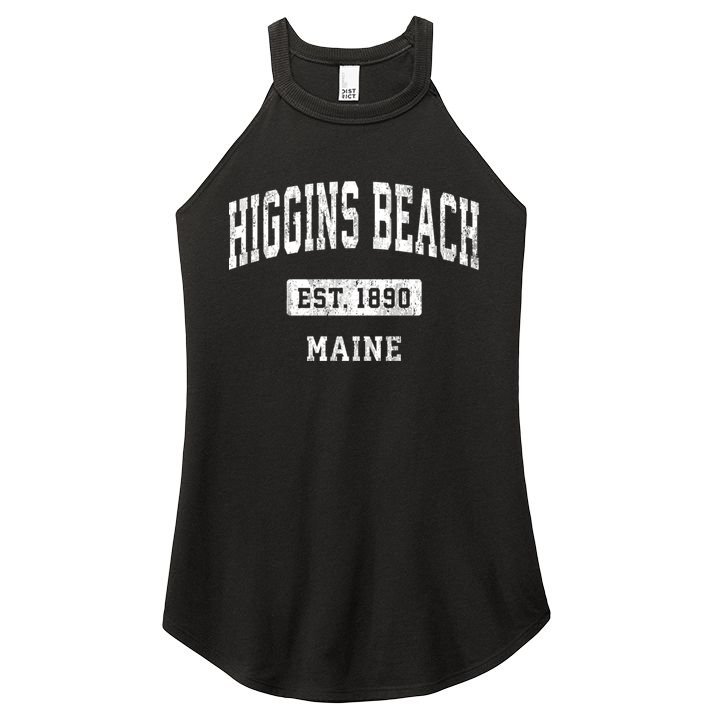 Higgins Beach Maine Me Vintage Sports Established Women's Perfect Tri Rocker Tank
