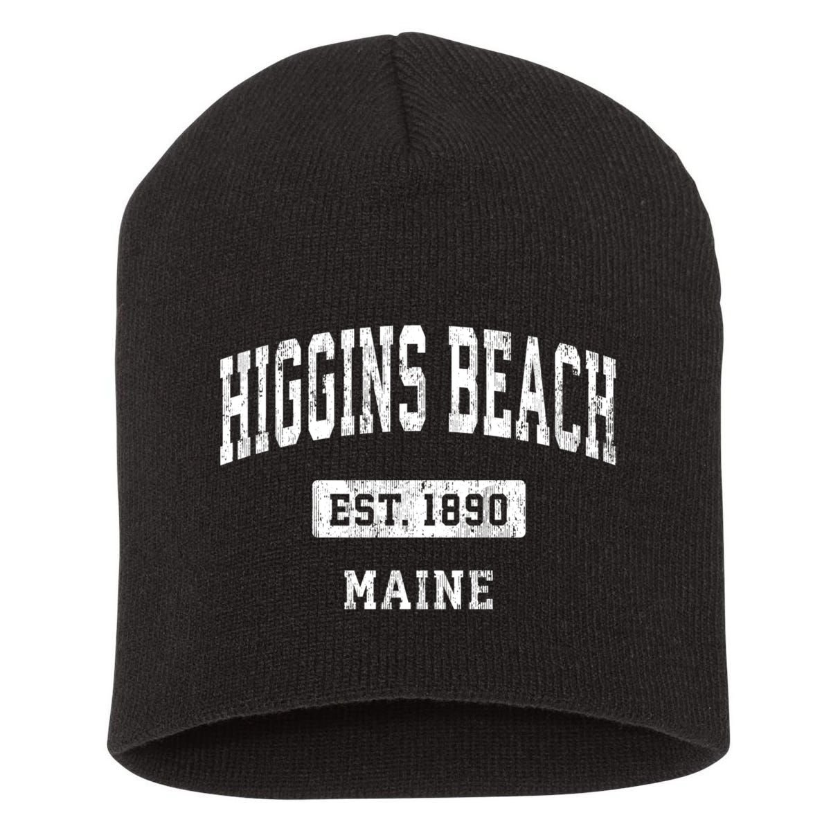 Higgins Beach Maine Me Vintage Sports Established Short Acrylic Beanie