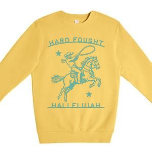 Hallelujah Brandon Merch Hard Fought Lake Jesus Chrsitian Premium Crewneck Sweatshirt