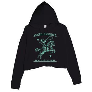 Hallelujah Brandon Merch Hard Fought Lake Jesus Chrsitian Crop Fleece Hoodie