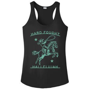 Hallelujah Brandon Merch Hard Fought Lake Jesus Chrsitian Ladies PosiCharge Competitor Racerback Tank