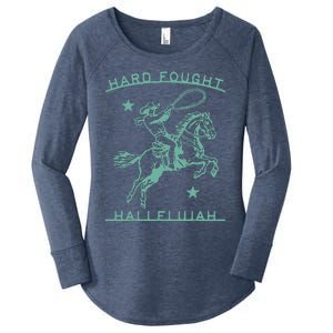 Hallelujah Brandon Merch Hard Fought Lake Jesus Chrsitian Women's Perfect Tri Tunic Long Sleeve Shirt