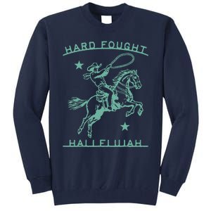 Hallelujah Brandon Merch Hard Fought Lake Jesus Chrsitian Tall Sweatshirt