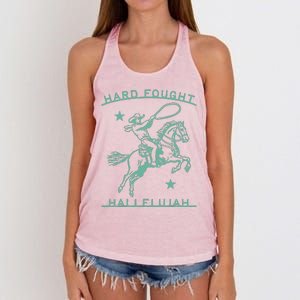 Hallelujah Brandon Merch Hard Fought Lake Jesus Chrsitian Women's Knotted Racerback Tank