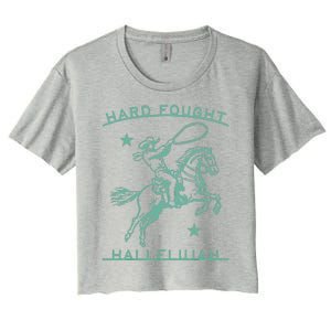 Hallelujah Brandon Merch Hard Fought Lake Jesus Chrsitian Women's Crop Top Tee