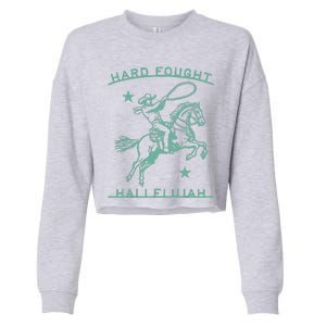 Hallelujah Brandon Merch Hard Fought Lake Jesus Chrsitian Cropped Pullover Crew