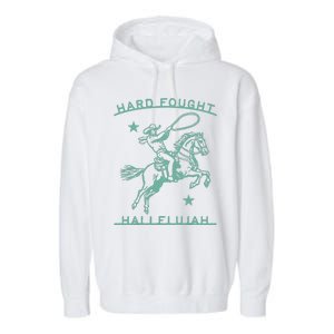 Hallelujah Brandon Merch Hard Fought Lake Jesus Chrsitian Garment-Dyed Fleece Hoodie