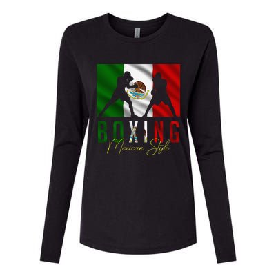 Humorous Boxing Mexican Sparring Kickboxing Kickboxer Fan Womens Cotton Relaxed Long Sleeve T-Shirt