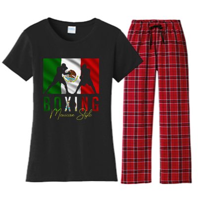 Humorous Boxing Mexican Sparring Kickboxing Kickboxer Fan Women's Flannel Pajama Set