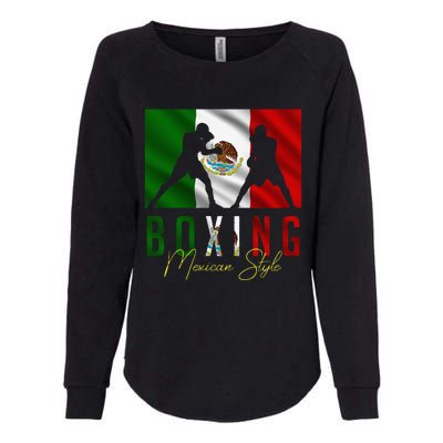 Humorous Boxing Mexican Sparring Kickboxing Kickboxer Fan Womens California Wash Sweatshirt