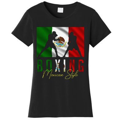 Humorous Boxing Mexican Sparring Kickboxing Kickboxer Fan Women's T-Shirt