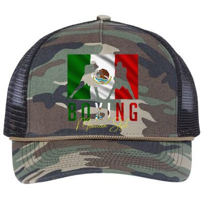 Humorous Boxing Mexican Sparring Kickboxing Kickboxer Fan Retro Rope Trucker Hat Cap