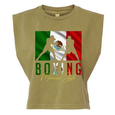 Humorous Boxing Mexican Sparring Kickboxing Kickboxer Fan Garment-Dyed Women's Muscle Tee