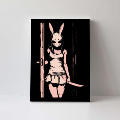 Horror Bunny Mask Slasher Anime Alt Creepy Pastel Goth Canvas