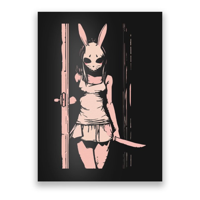 Horror Bunny Mask Slasher Anime Alt Creepy Pastel Goth Poster