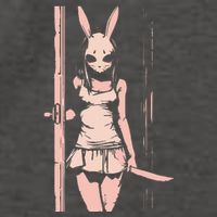Horror Bunny Mask Slasher Anime Alt Creepy Pastel Goth Vector Backpack